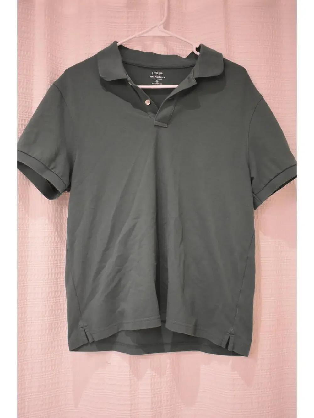 J.Crew Flex Piqué Polo Shirt Untucked Medium Green